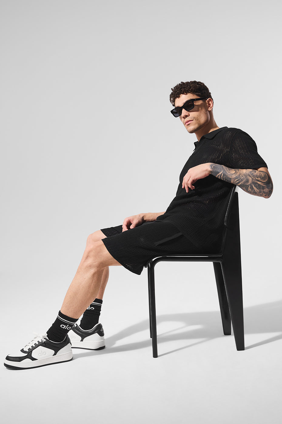 ALO Yoga Open-Knit Short - Black - 5