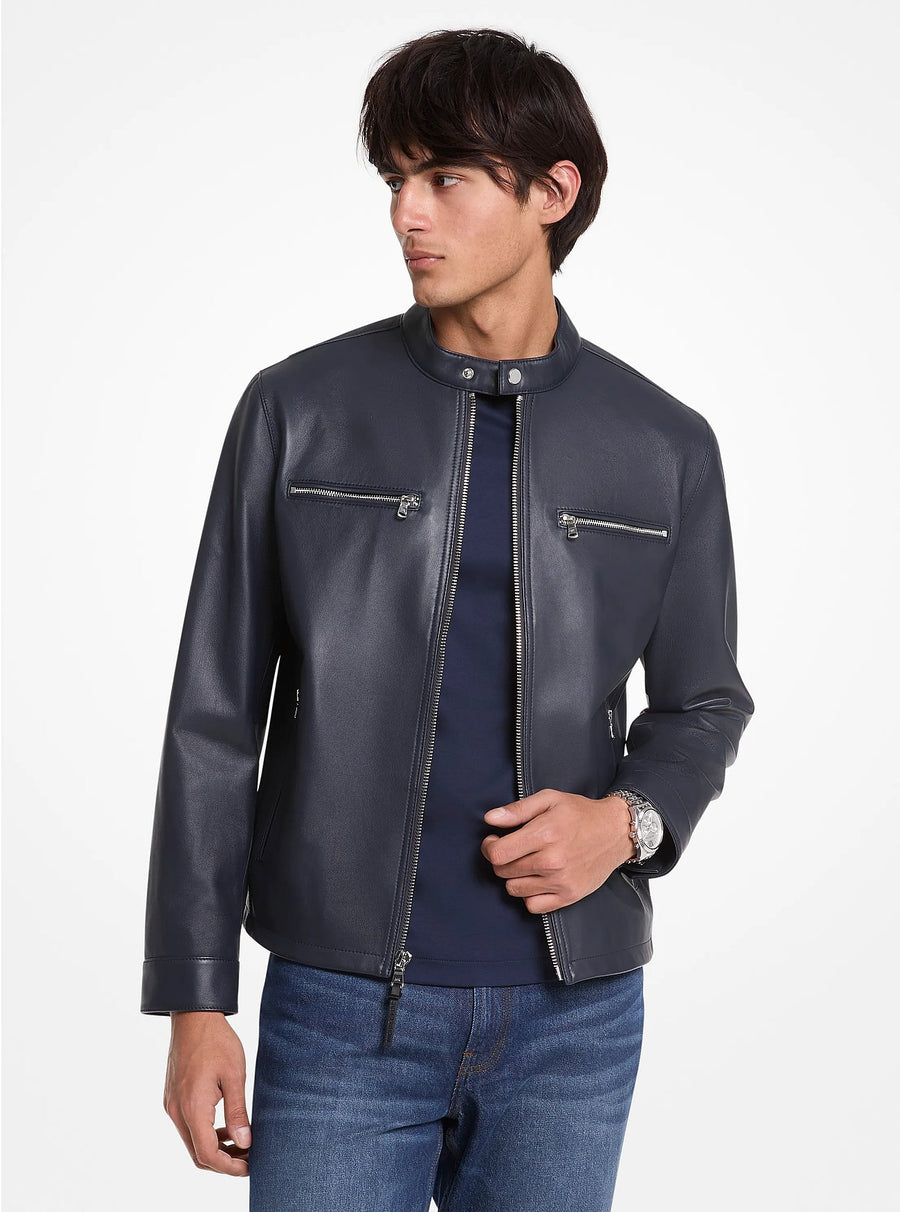 Michael Kors Leather Moto Jacket