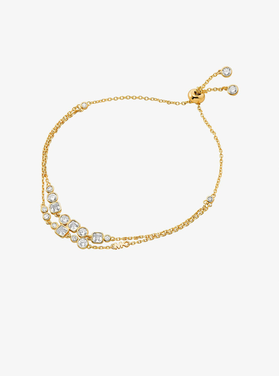 Michael Kors Precious Metal-Plated Sterling Silver Bezel Slider Bracelet