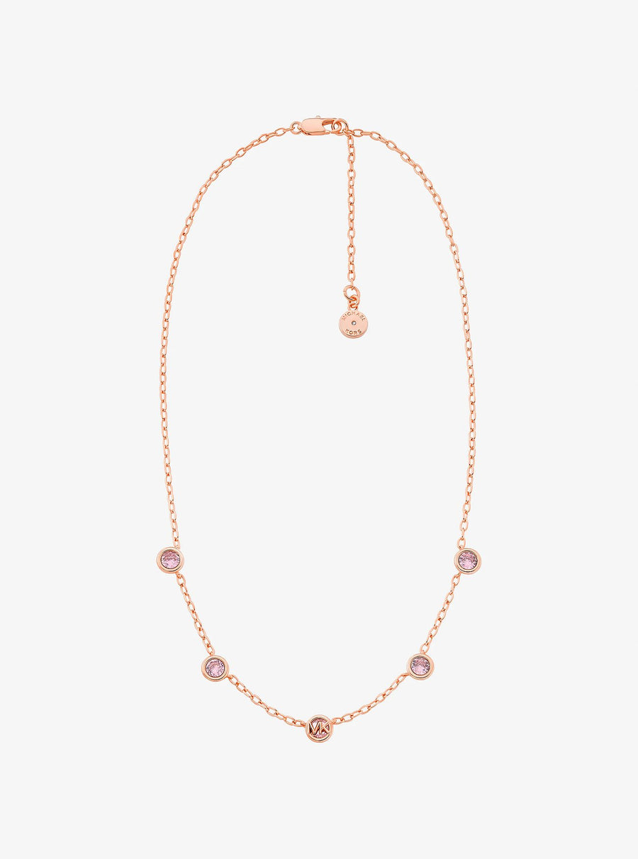 Michael Kors Bezel Cubic Zirconia Necklace