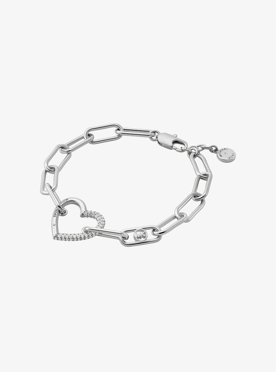 Michael Kors Pavé Heart Curb-Link Bracelet