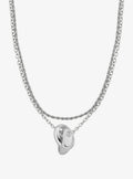 Michael Kors Double Layered Intertwined Necklace - Silver
