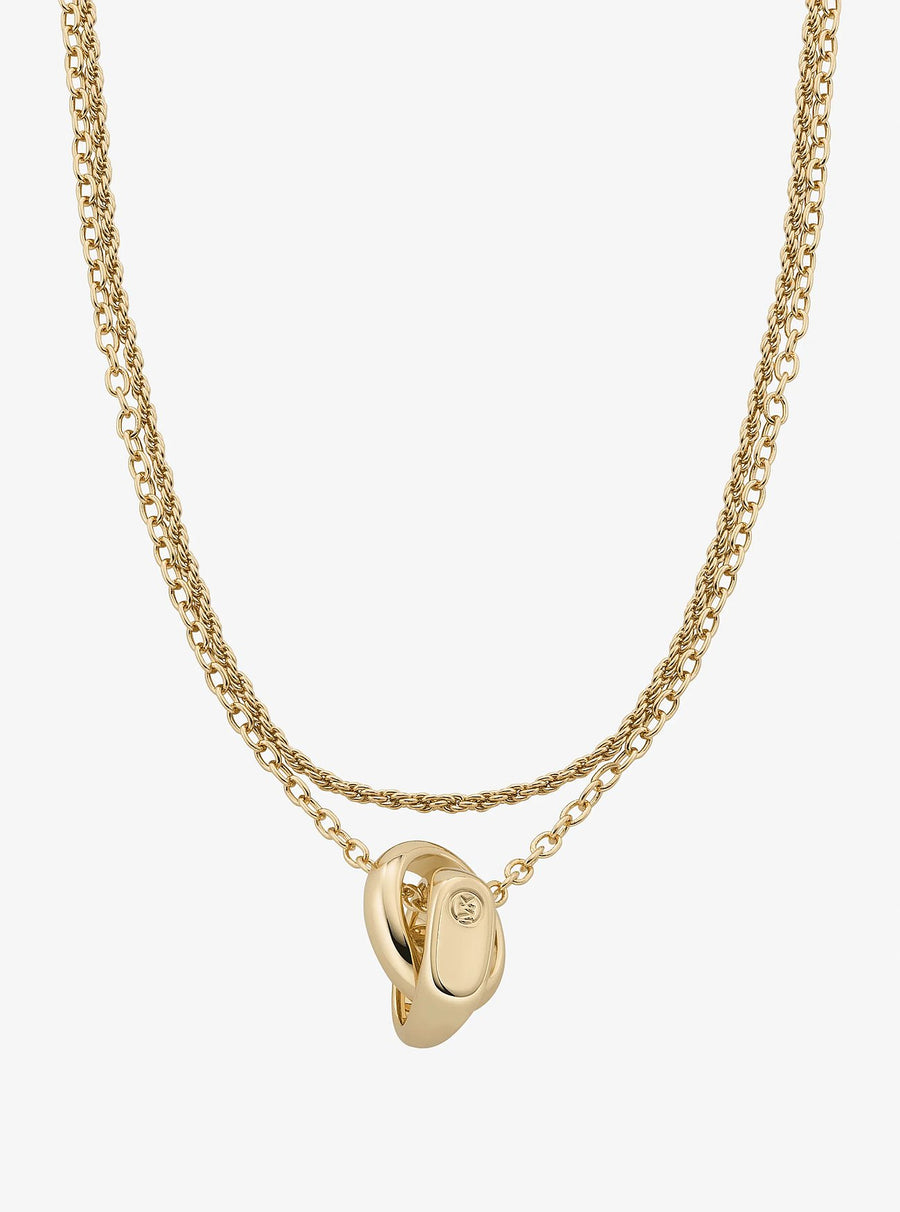 Michael Kors Double Layered Intertwined Necklace