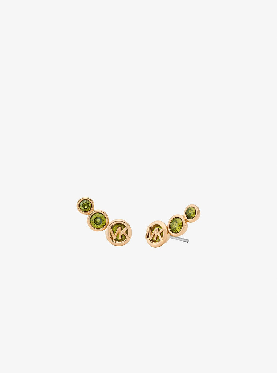 Michael Kors Bezel Cubic Zirconia Crawler Earrings