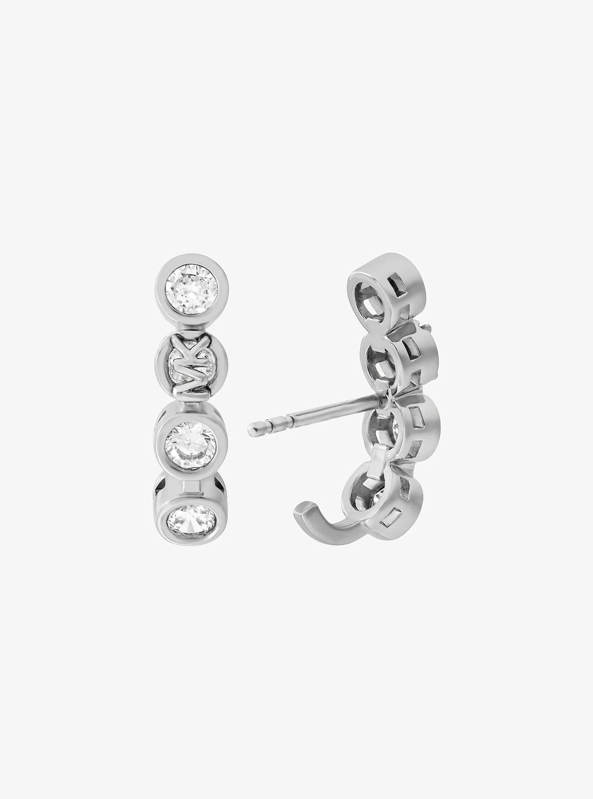 Michael Kors Cubic Zirconia Climber Earrings - Silver - 3