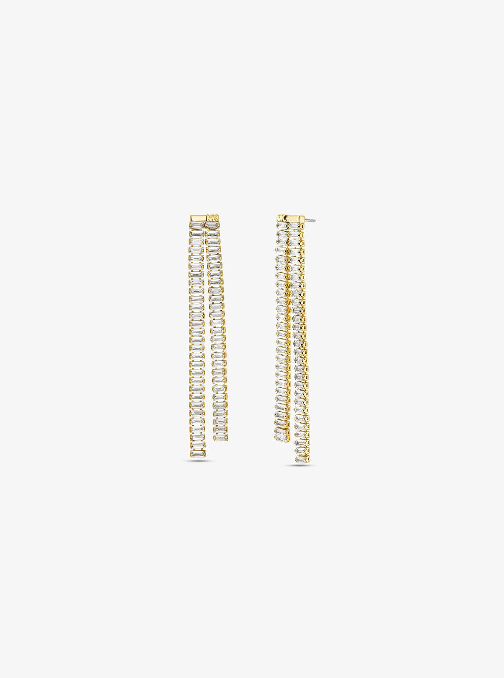 Michael Kors Precious Metal-Plated Brass Baguette Drop Earrings - Gold