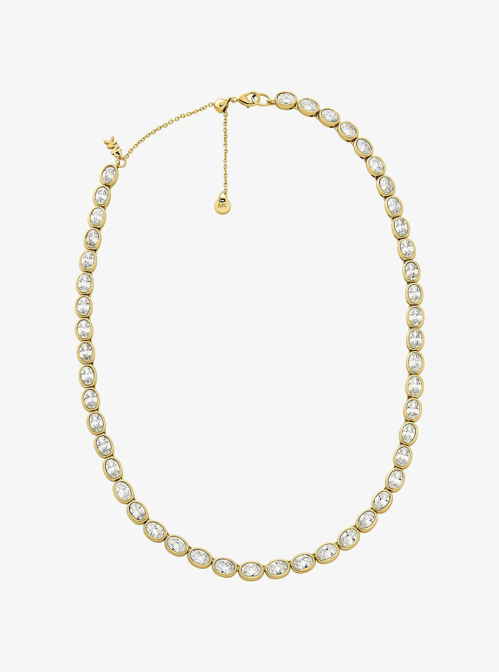 Michael Kors Precious Metal-Plated Cubic Zirconia Tennis Necklace - Gold/Clear