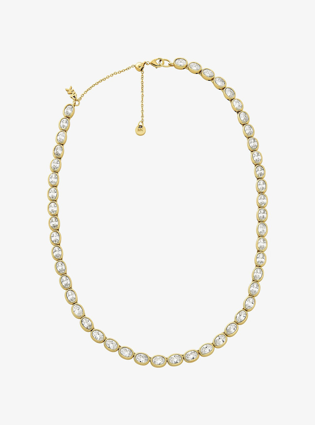 Michael Kors Precious Metal-Plated Cubic Zirconia Tennis Necklace - Gold/Clear