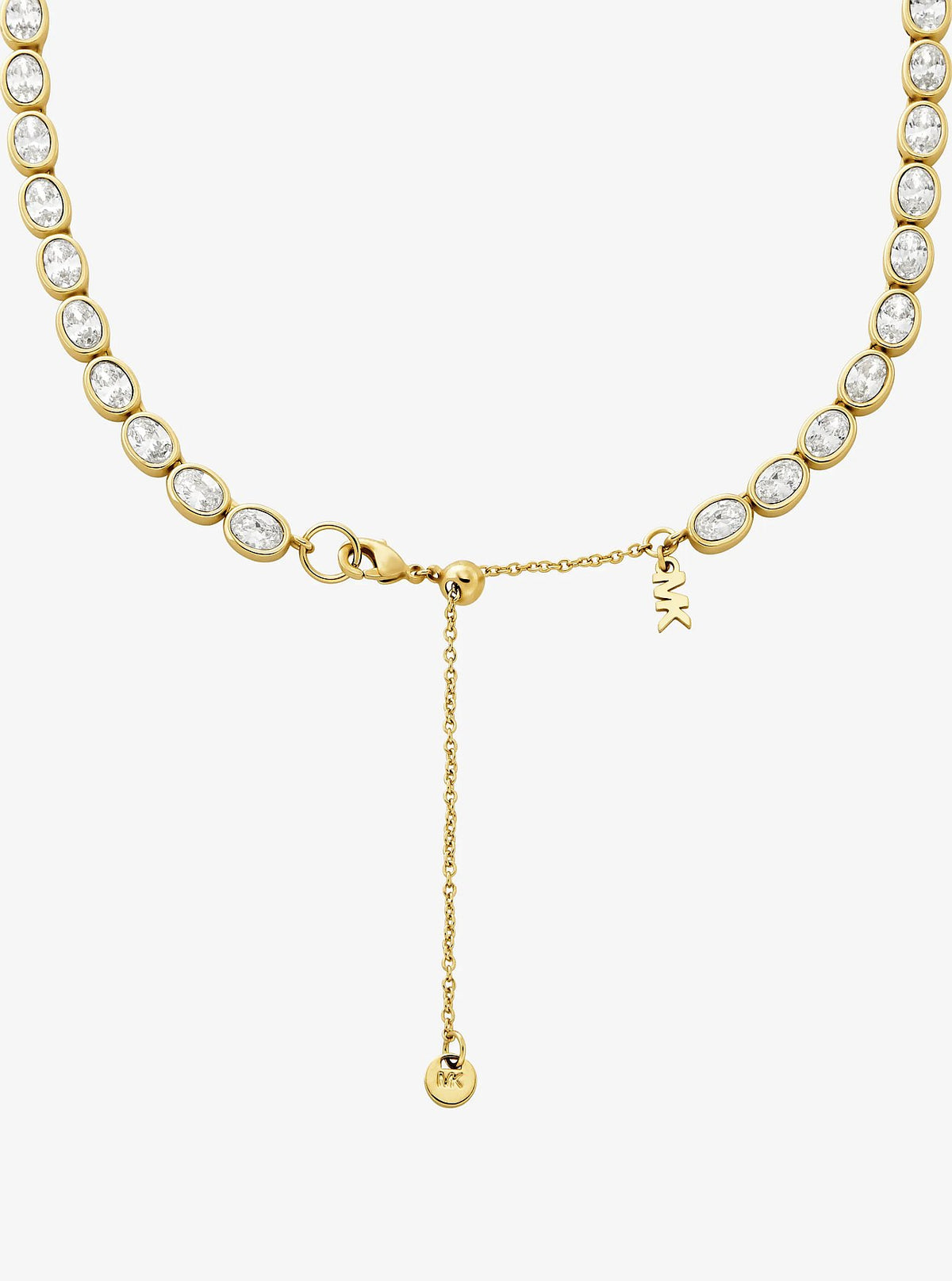 Michael Kors Precious Metal-Plated Cubic Zirconia Tennis Necklace - Gold/Clear - 3