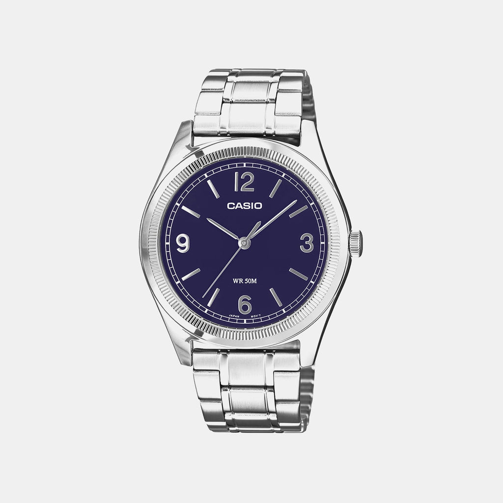 Casio Enticer Men Quartz Blue Dial Analog Stainless Steel Watch A2562 - 1
