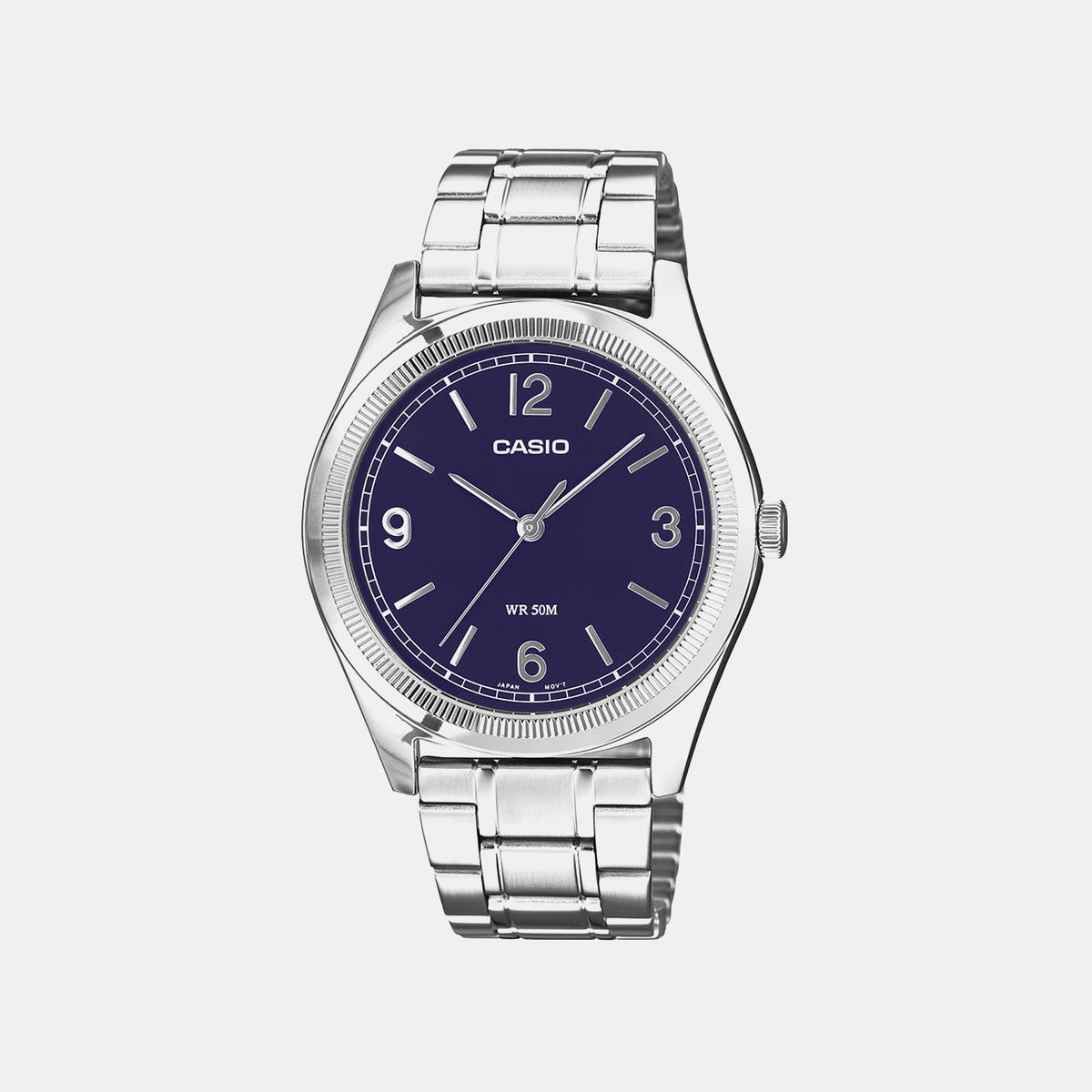 Casio Enticer Men Quartz Blue Dial Analog Stainless Steel Watch A2562 - 1