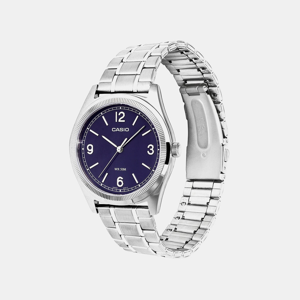 Casio Enticer Men Quartz Blue Dial Analog Stainless Steel Watch A2562 - 2