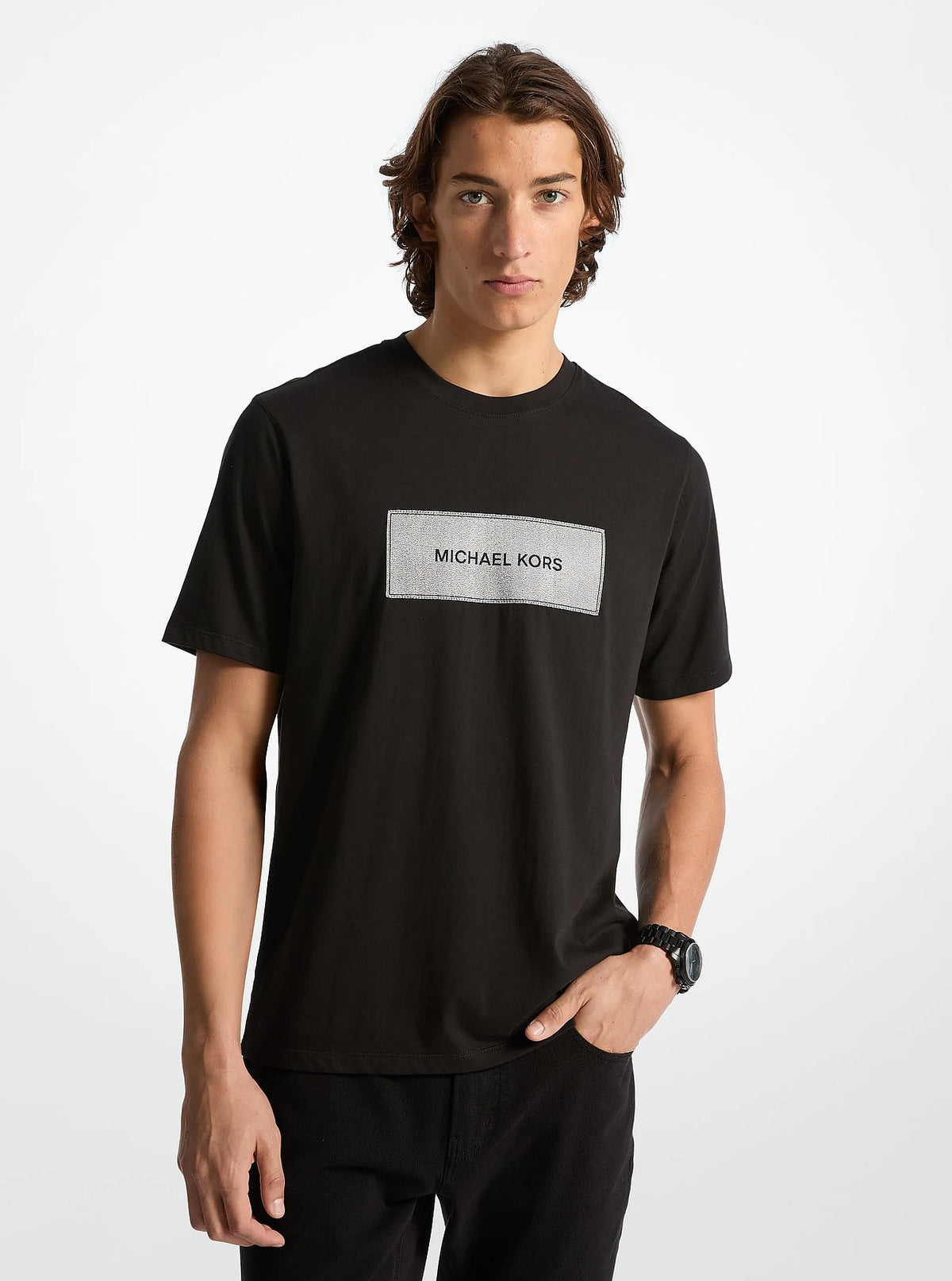 Michael Kors Logo Cotton T-Shirt - Black