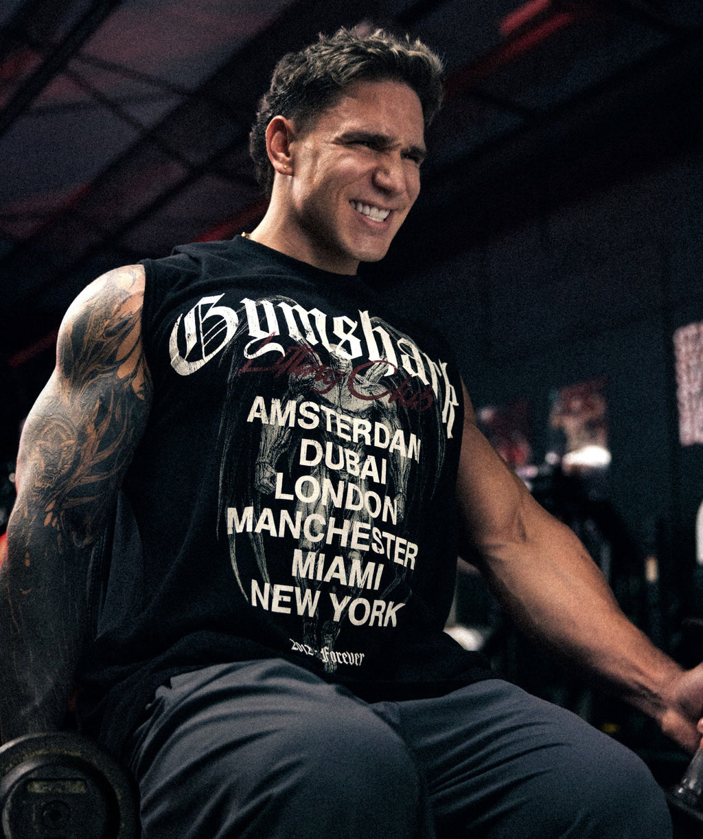 Gymshark Vengeance Graphic Tank - Black/Wash