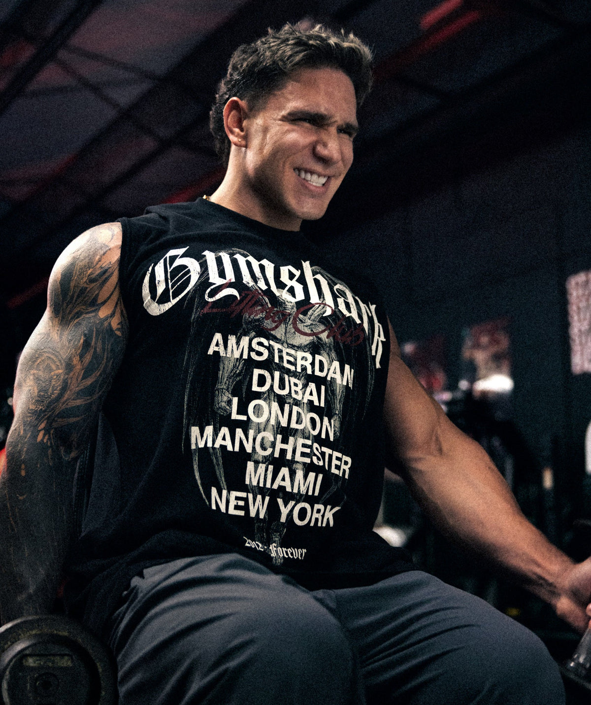 Gymshark Vengeance Graphic Tank - Black/Wash