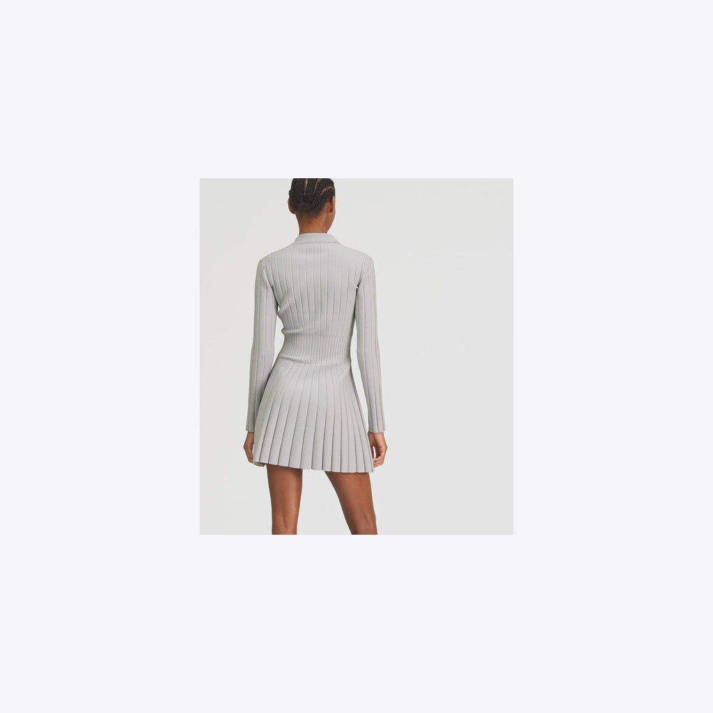 Tory Burch Viscose Knit Polo Dress - Dewy Gray - 5