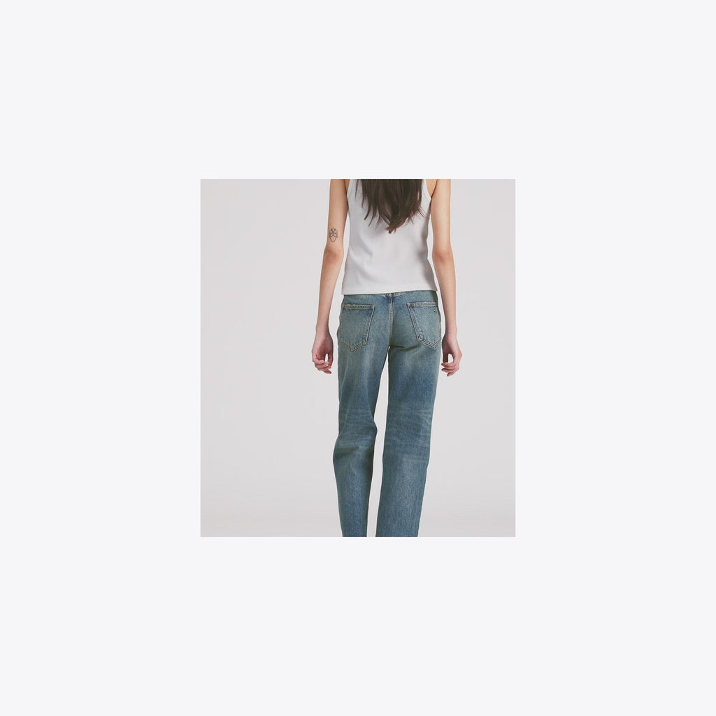 Tory Burch Straight Wide-Leg Jean - Classic Vintage Blue Wash - 4