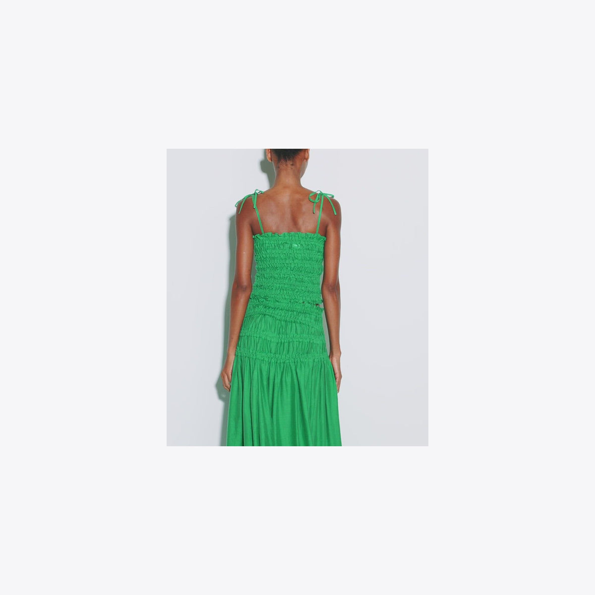 Tory Burch Smocked Viscose Skirt - Spring Jade - 4