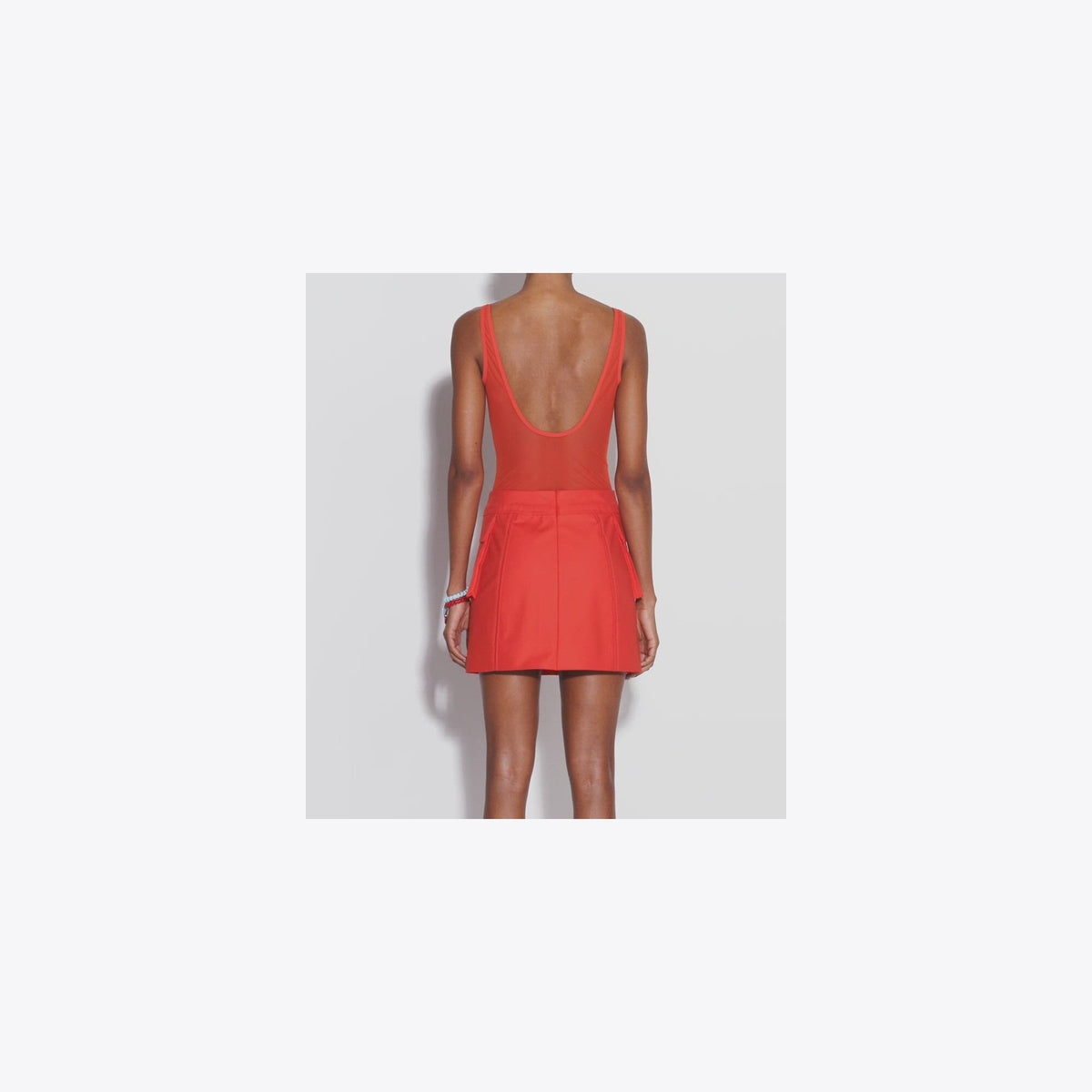 Tory Burch Cotton Mini Skirt - Blazing Red - 4