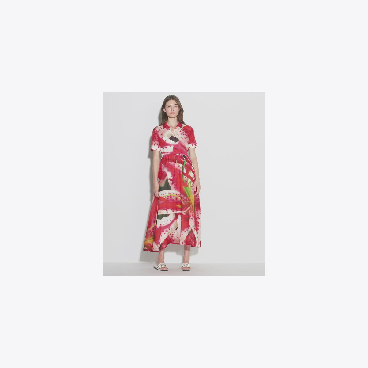 Tory Burch Silk Cotton Voile Shirtdress - Pink Lily - 4