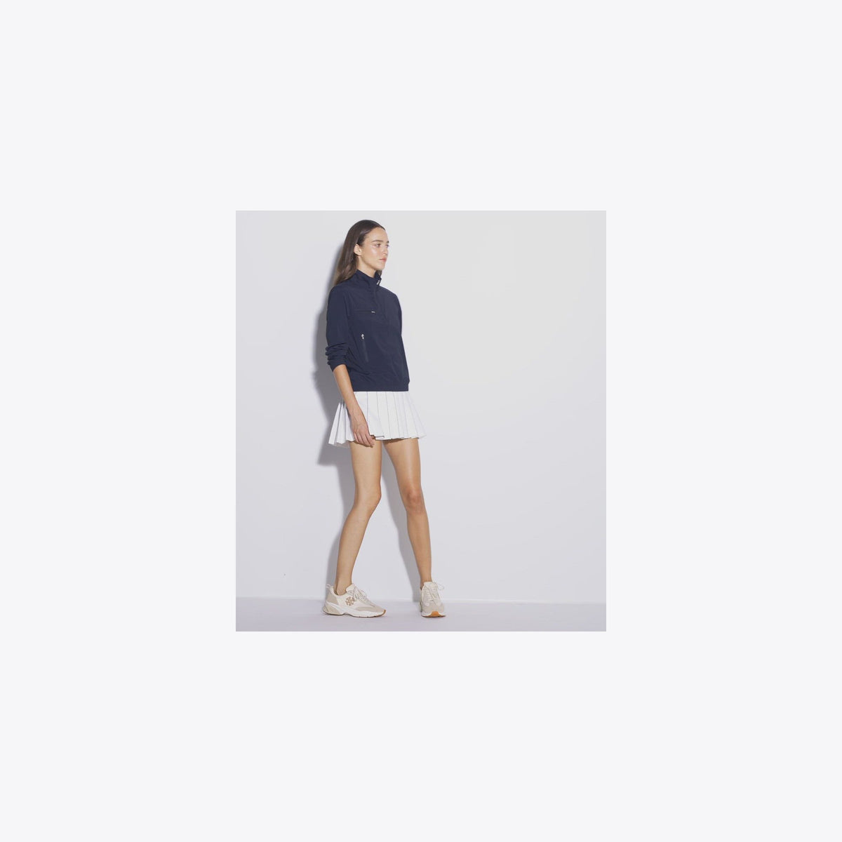 Tory Burch X-Embroidered Tennis Skirt - Snow White - 4