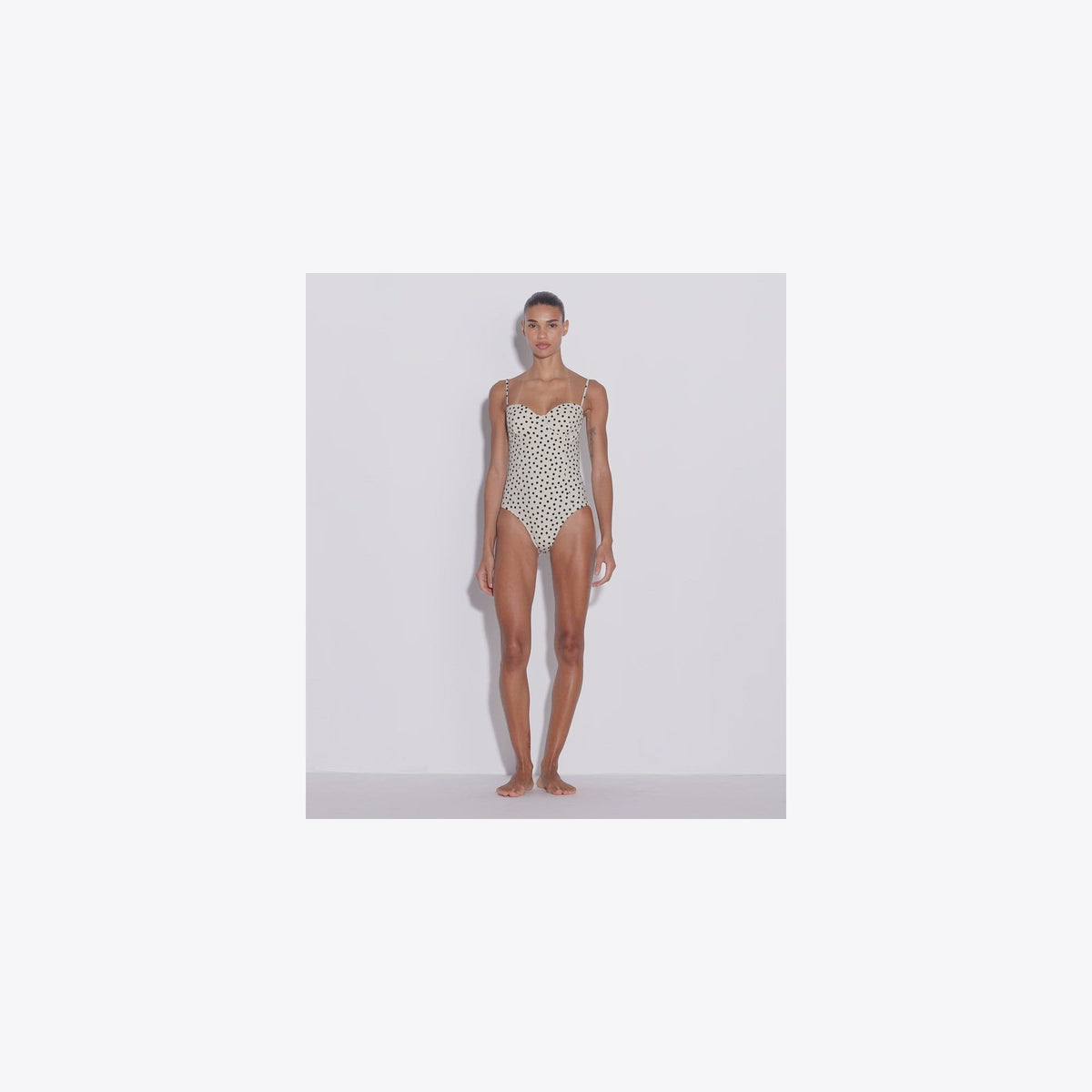 Tory Burch Printed Swimsuit - Cream Dot - 4
