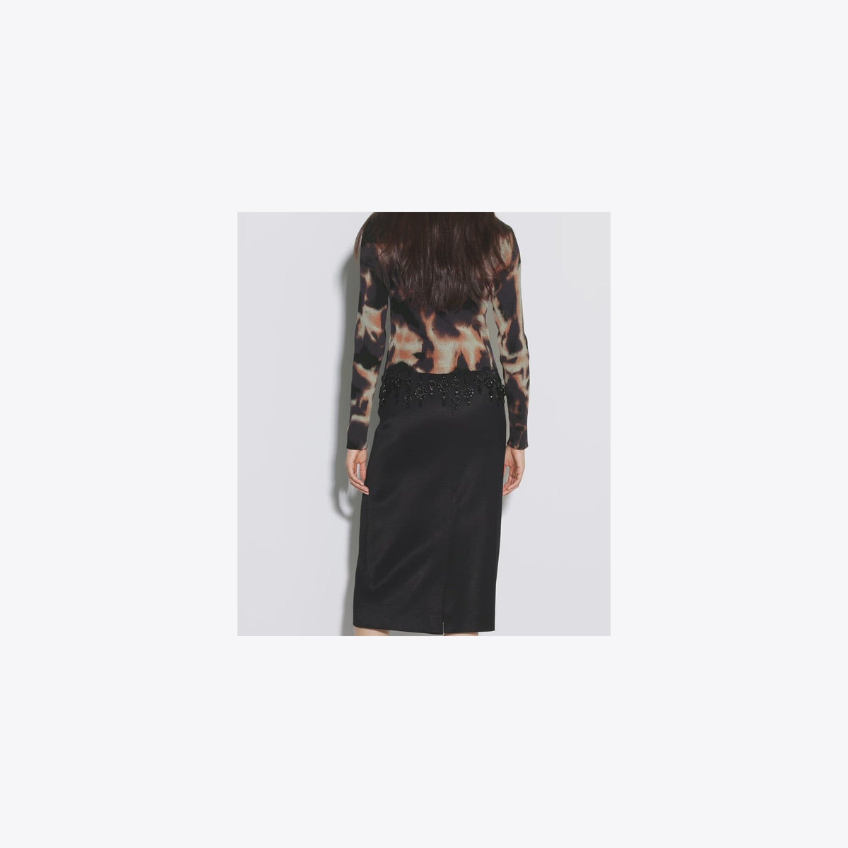 Tory Burch Embellished Cotton Top - Black / Brown - 4