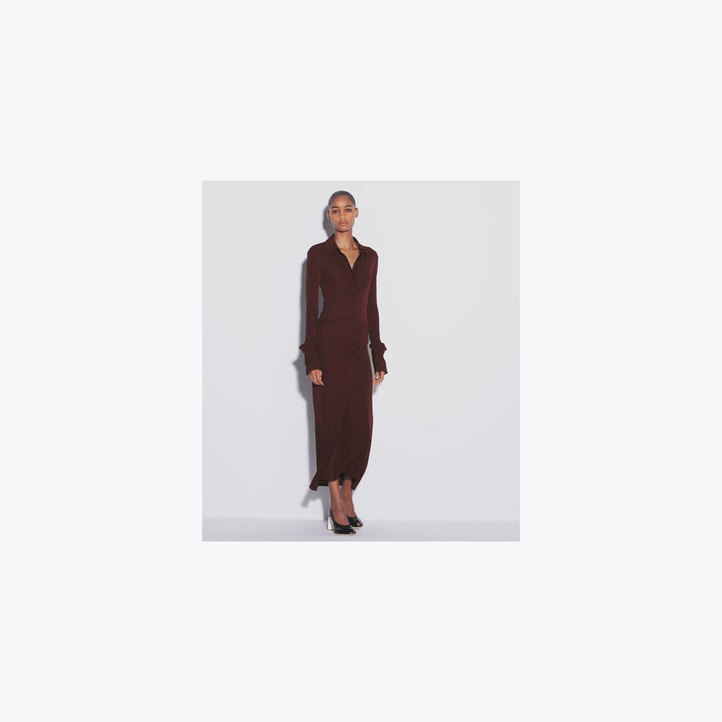 Tory Burch Jersey Shirtdress - Dark Sangria - 4