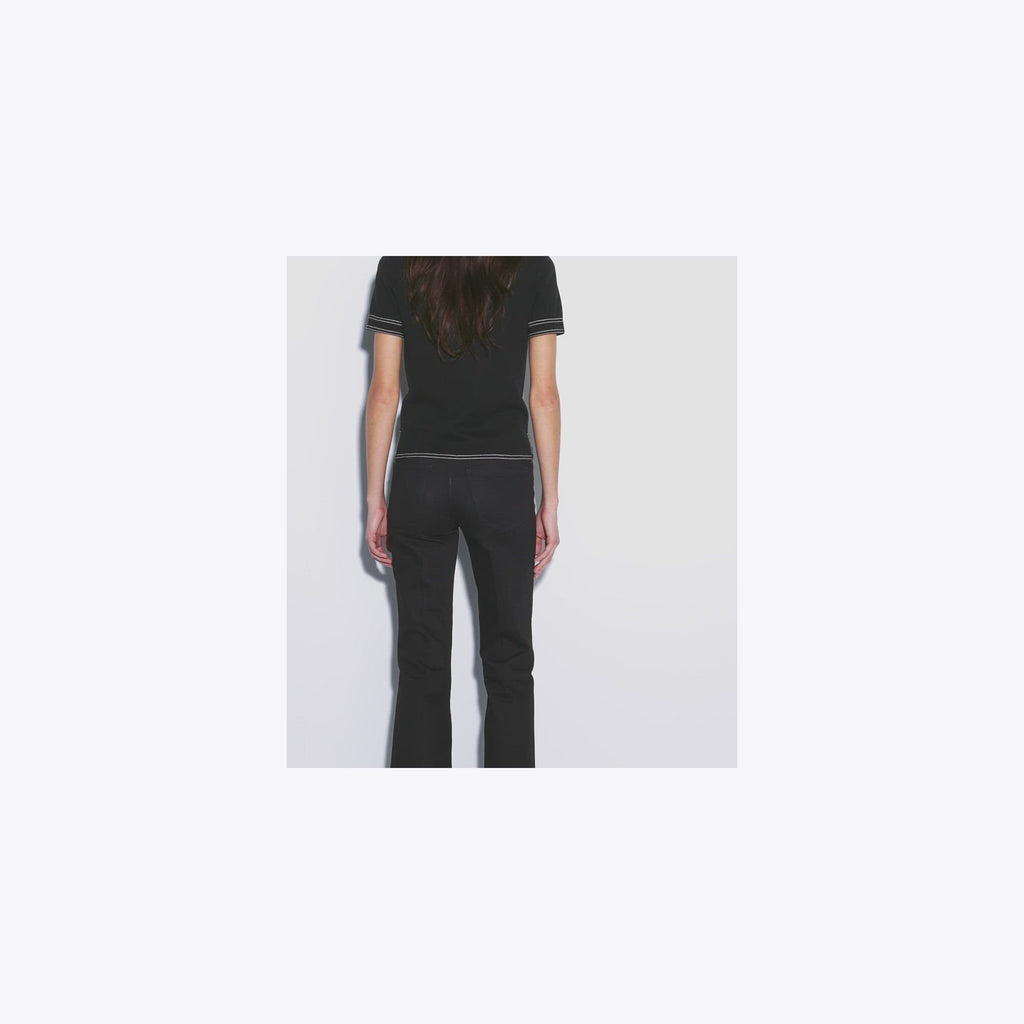 Tory Burch Cropped Flare Jean - Black - 4