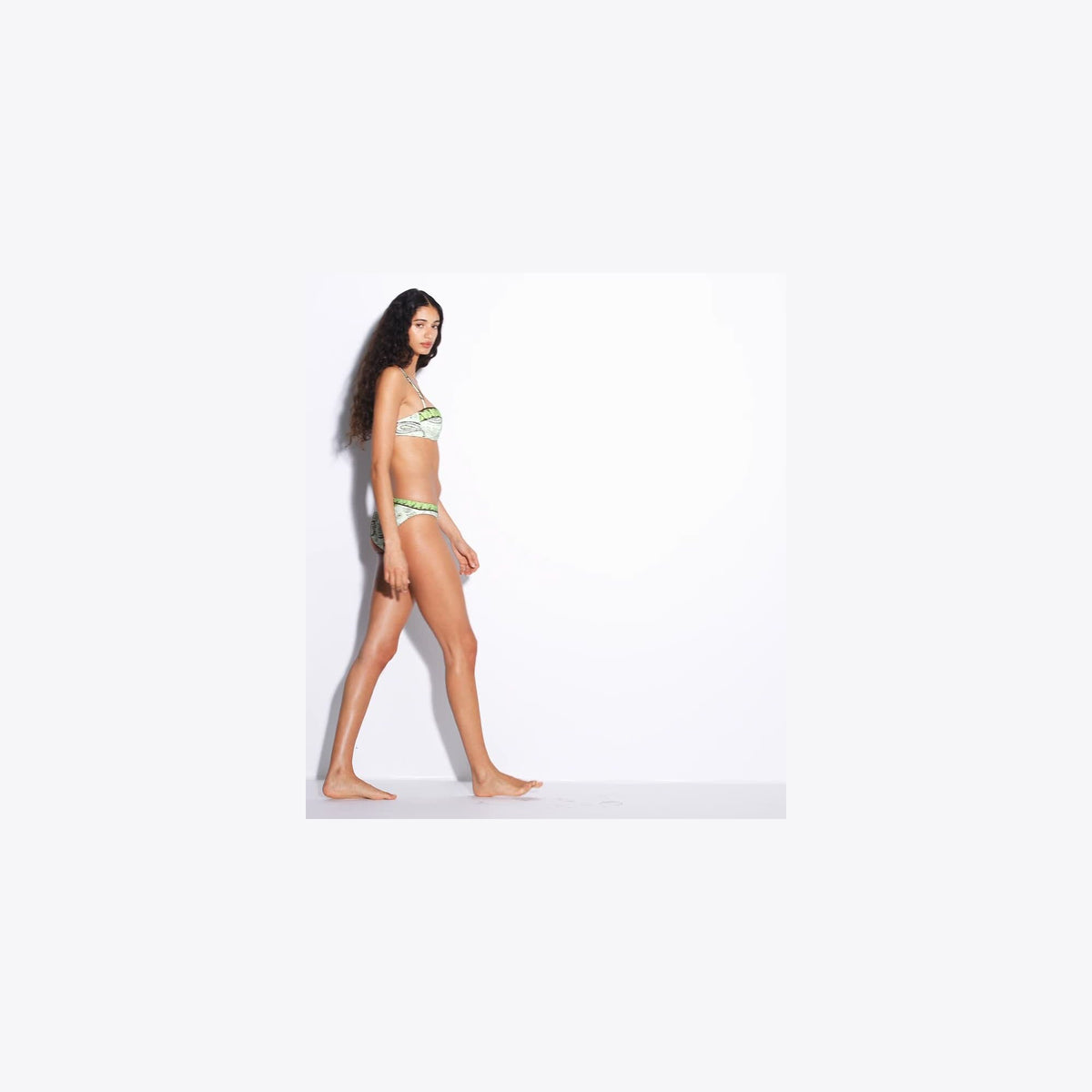 Tory Burch Printed Underwire Bikini Top - Mint Cockatoo - 4