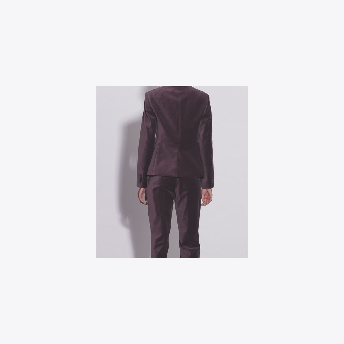 Tory Burch Tailored Velvet Blazer - Smoky Plum - 4