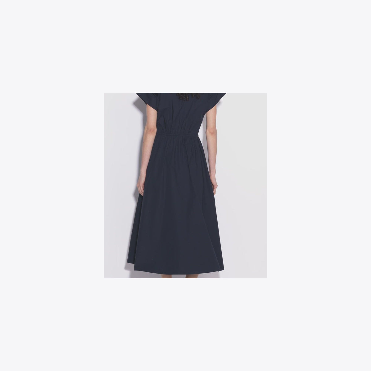Tory Burch Cotton Poplin Shirtdress - Medium Navy - 4