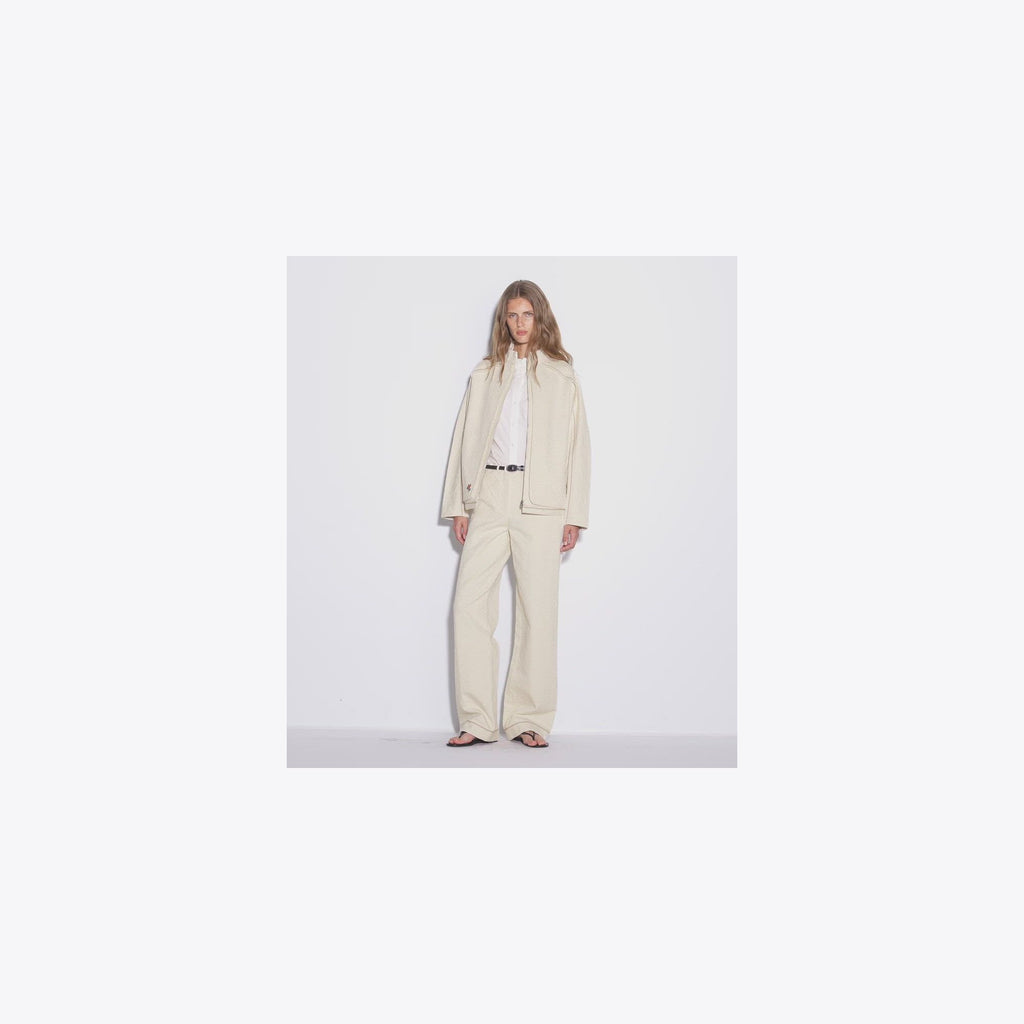 Tory Burch Denim Jacket - White/Ivory T Monogram - 5