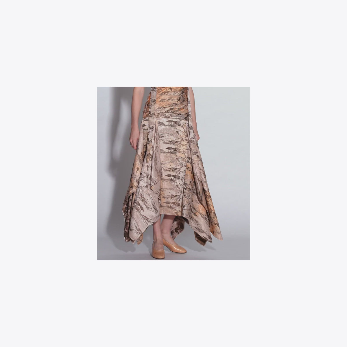 Tory Burch Jacquard Halter Dress - Peach Lounging Lady - 4