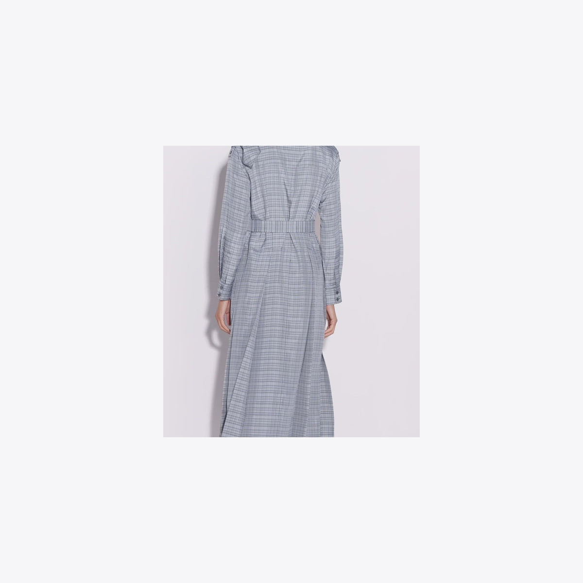 Tory Burch Front-Tie Jacquard Shirtdress - Whipped Cream / Mossy Pine - 4