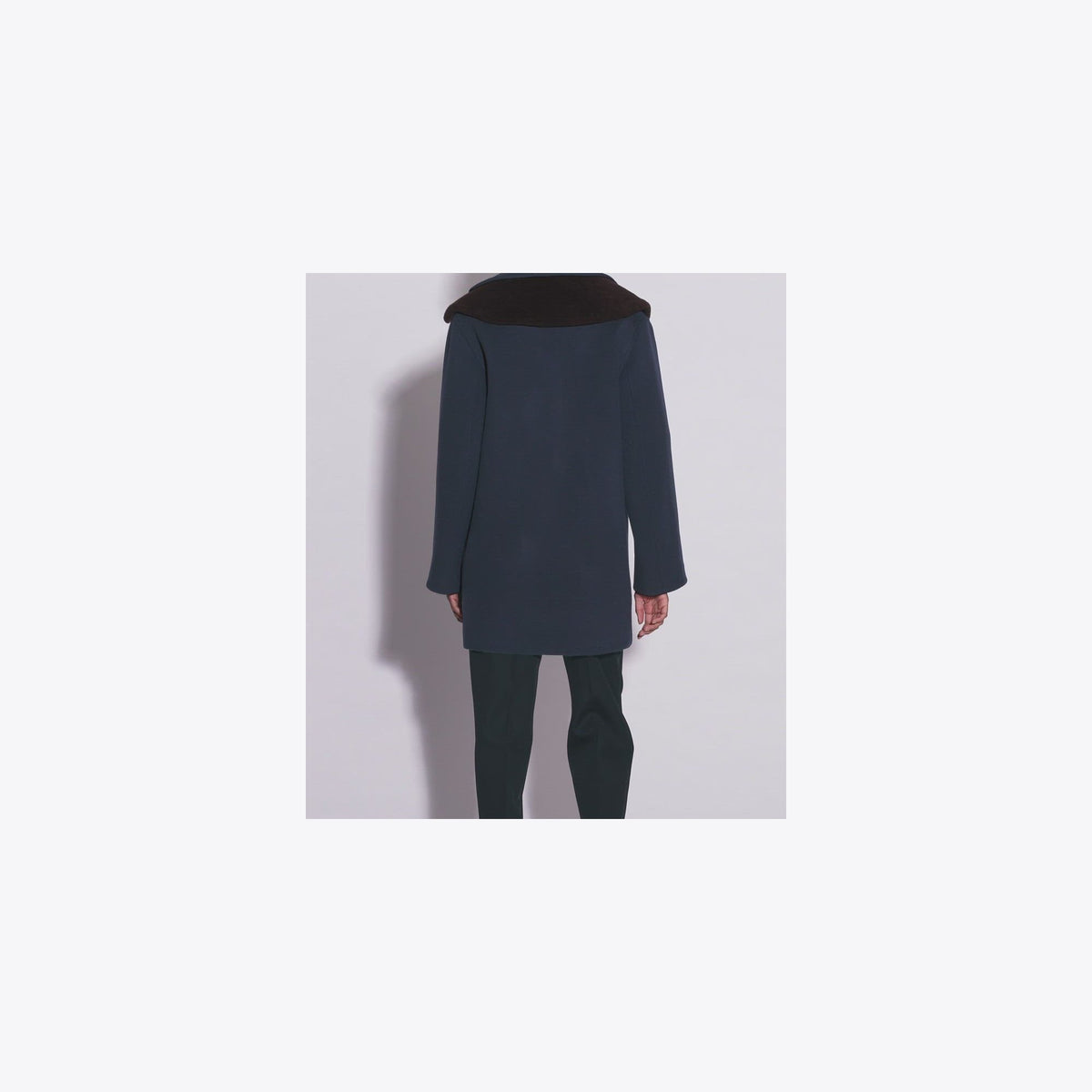 Tory Burch Tailored Wool Coat - Medium Navy - 5