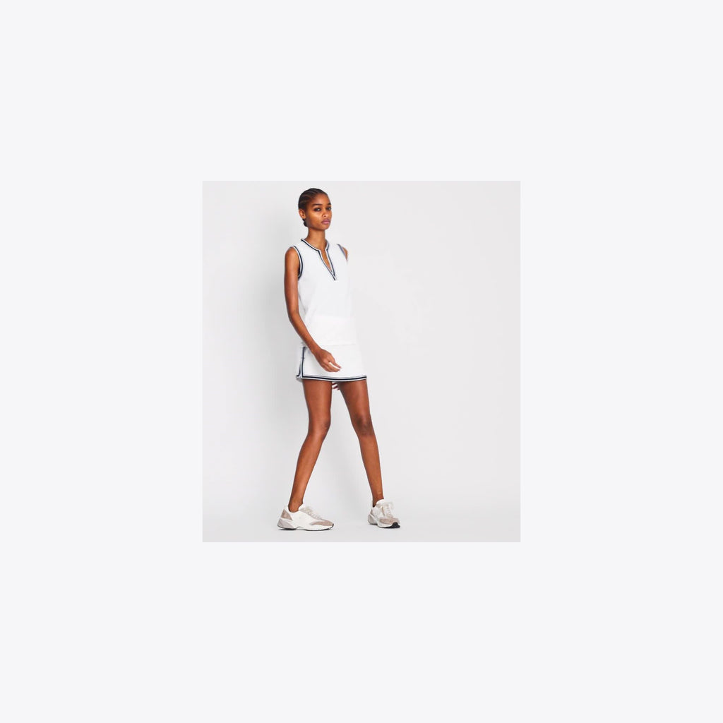 Tory Burch Tech Piqué Tunic Tank - Snow White - 4