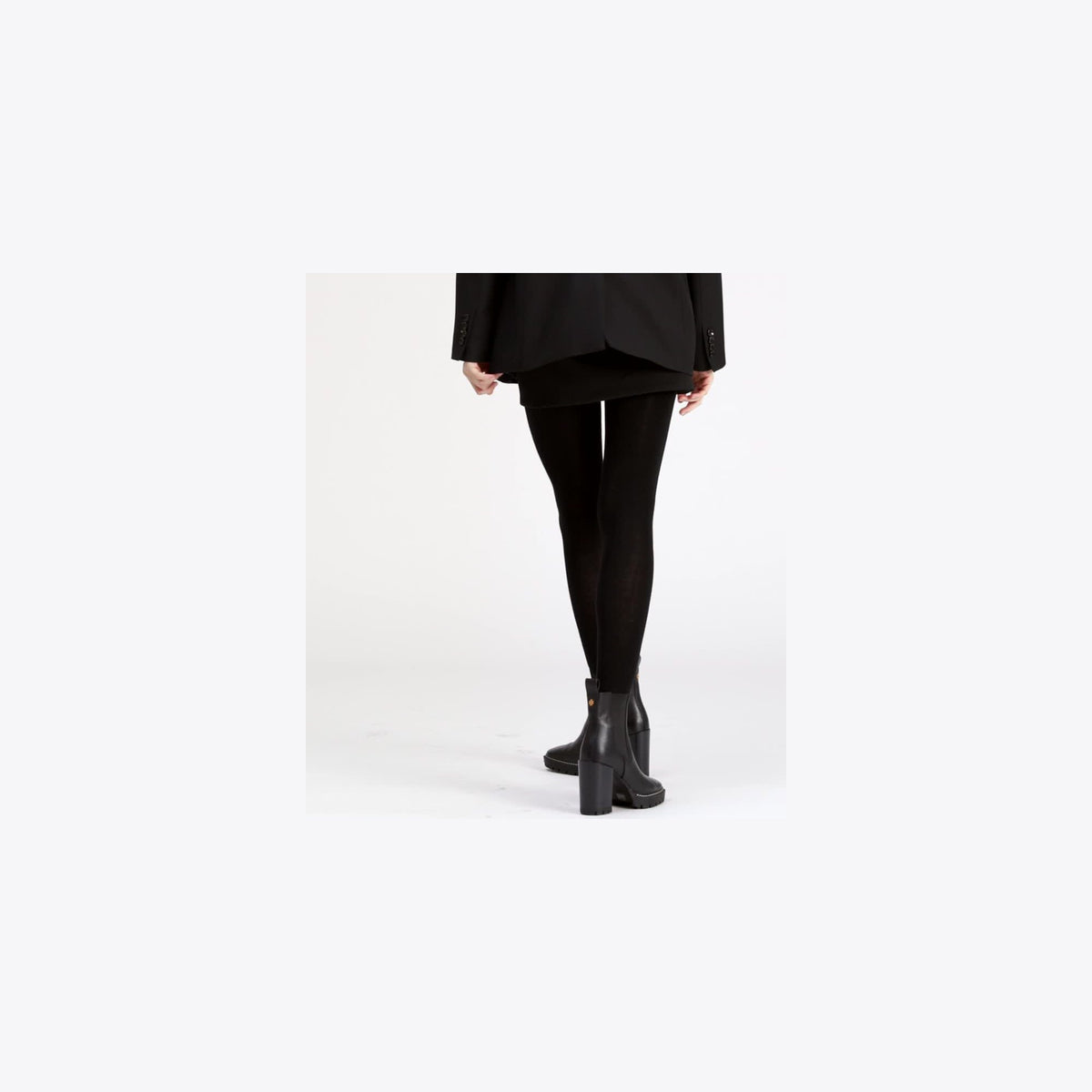 Tory Burch Carson Lug Sole Ankle Boot - Perfect Black / Perfect Black - 2