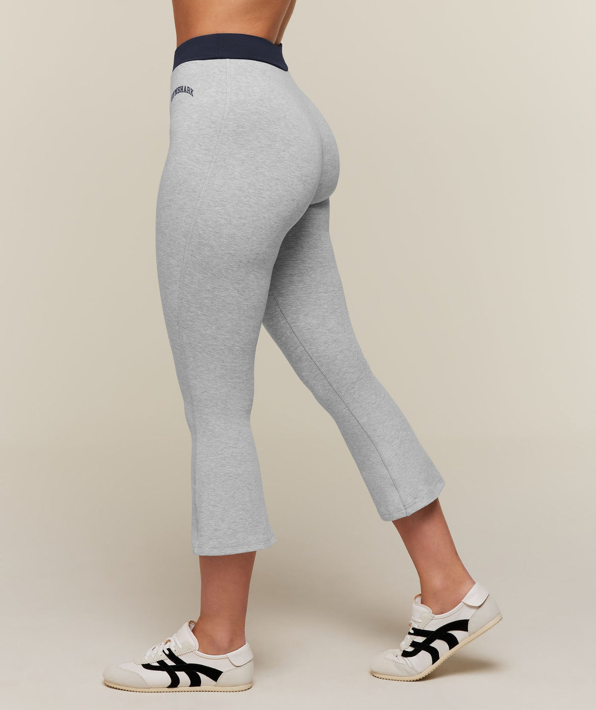 Gymshark Training Campus Shorty Leggings - Light Grey Core Marl/Heavy Blue - 3