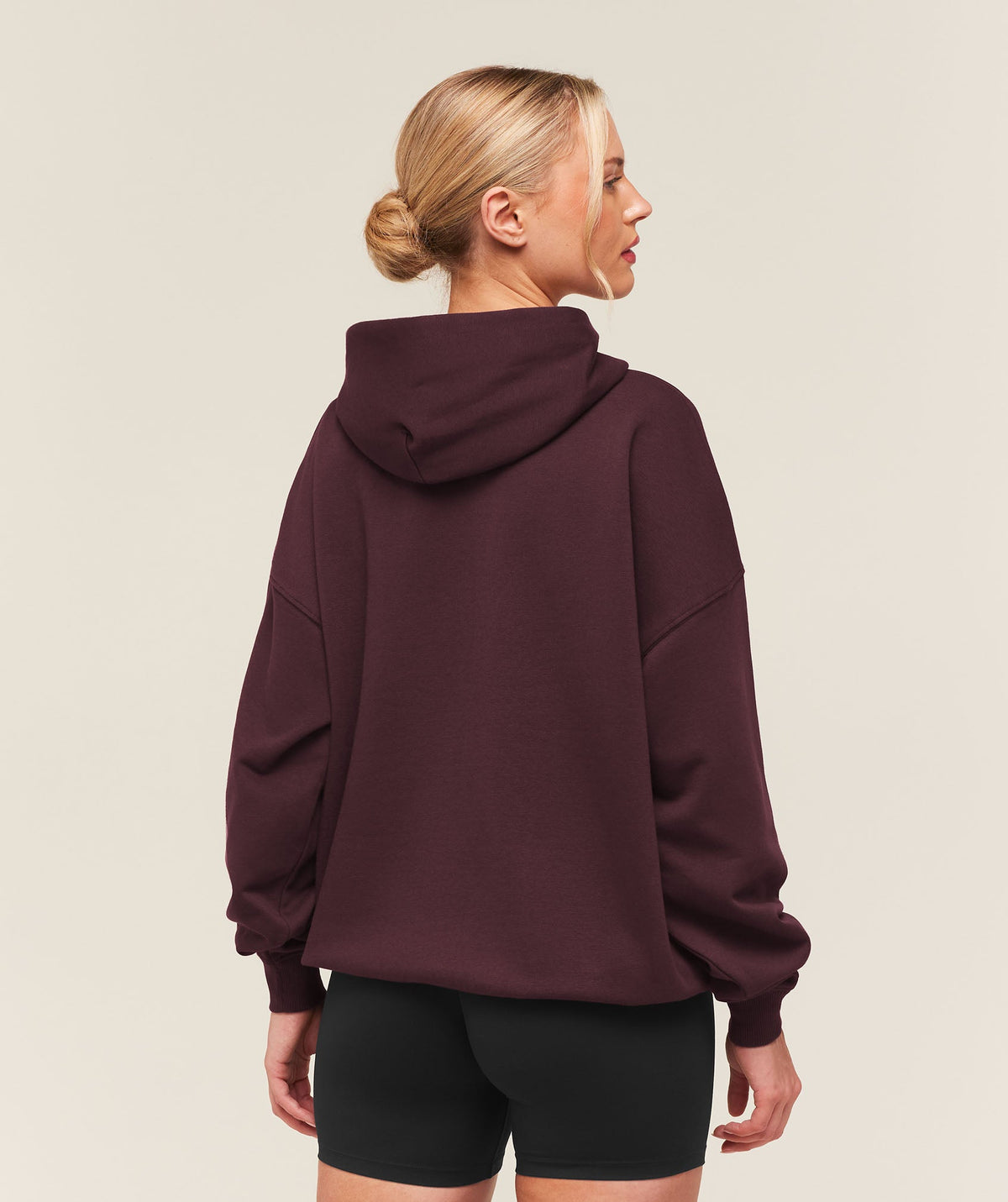 Gymshark Training Oversized Fleece Hoodie - Cherry Purple - 2