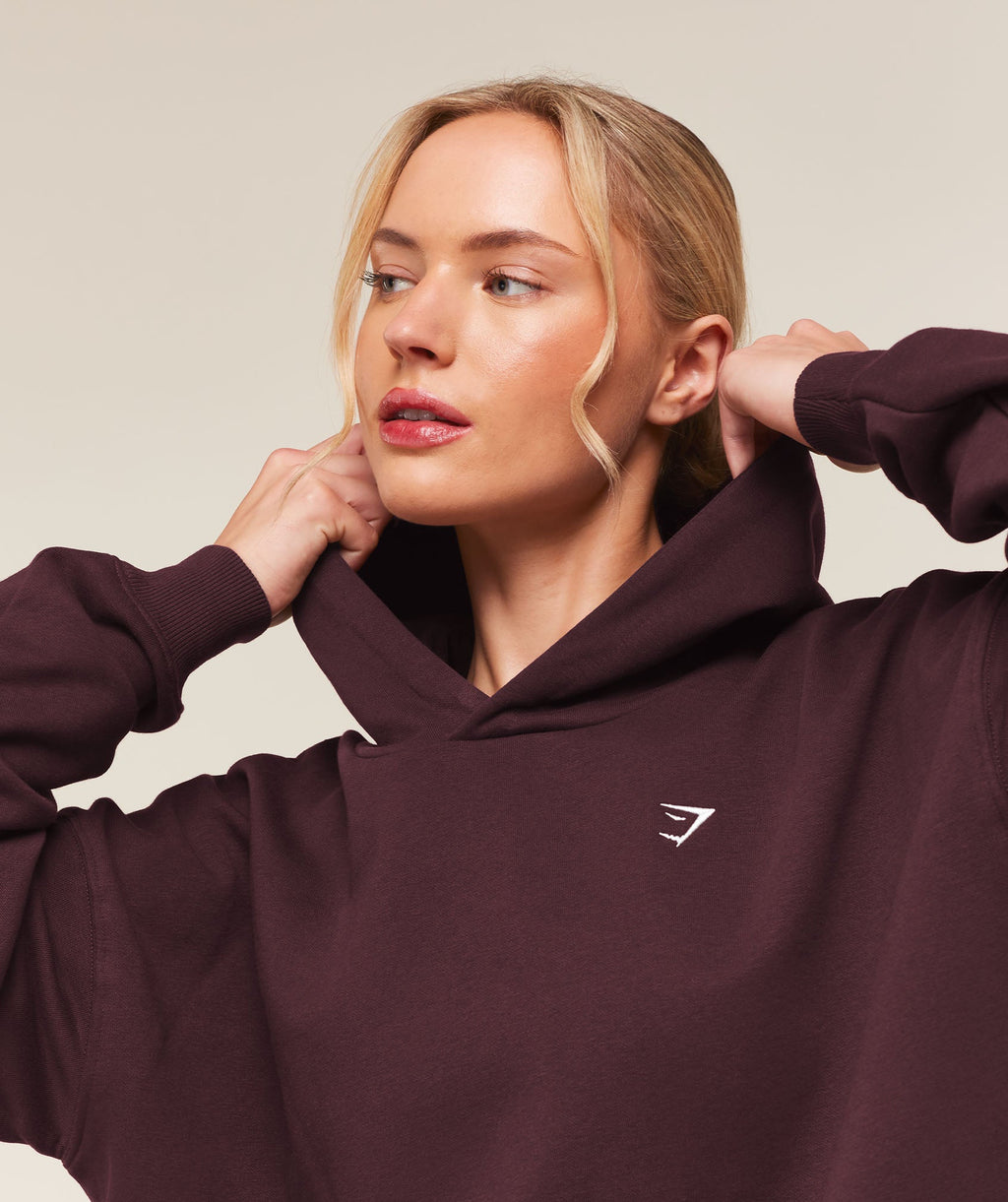 Gymshark Training Oversized Fleece Hoodie - Cherry Purple - 4