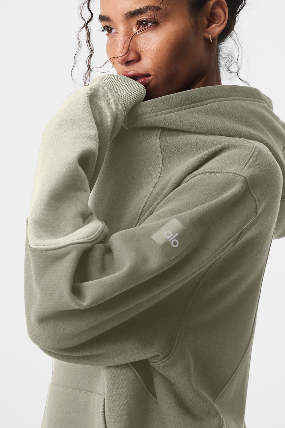 ALO Yoga Make Waves Hoodie - Limestone Tonal - 4