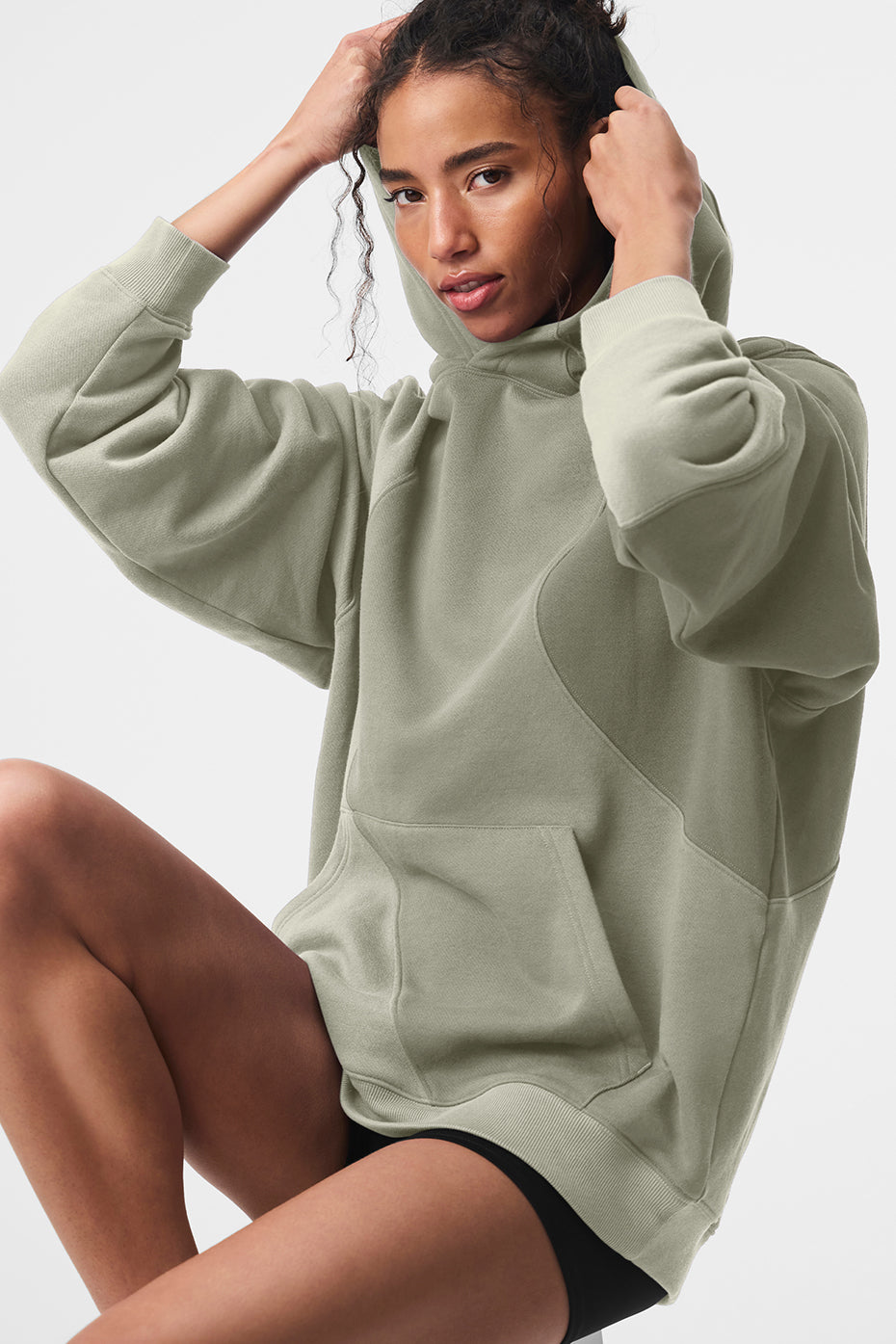 ALO Yoga Make Waves Hoodie - Limestone Tonal - 5
