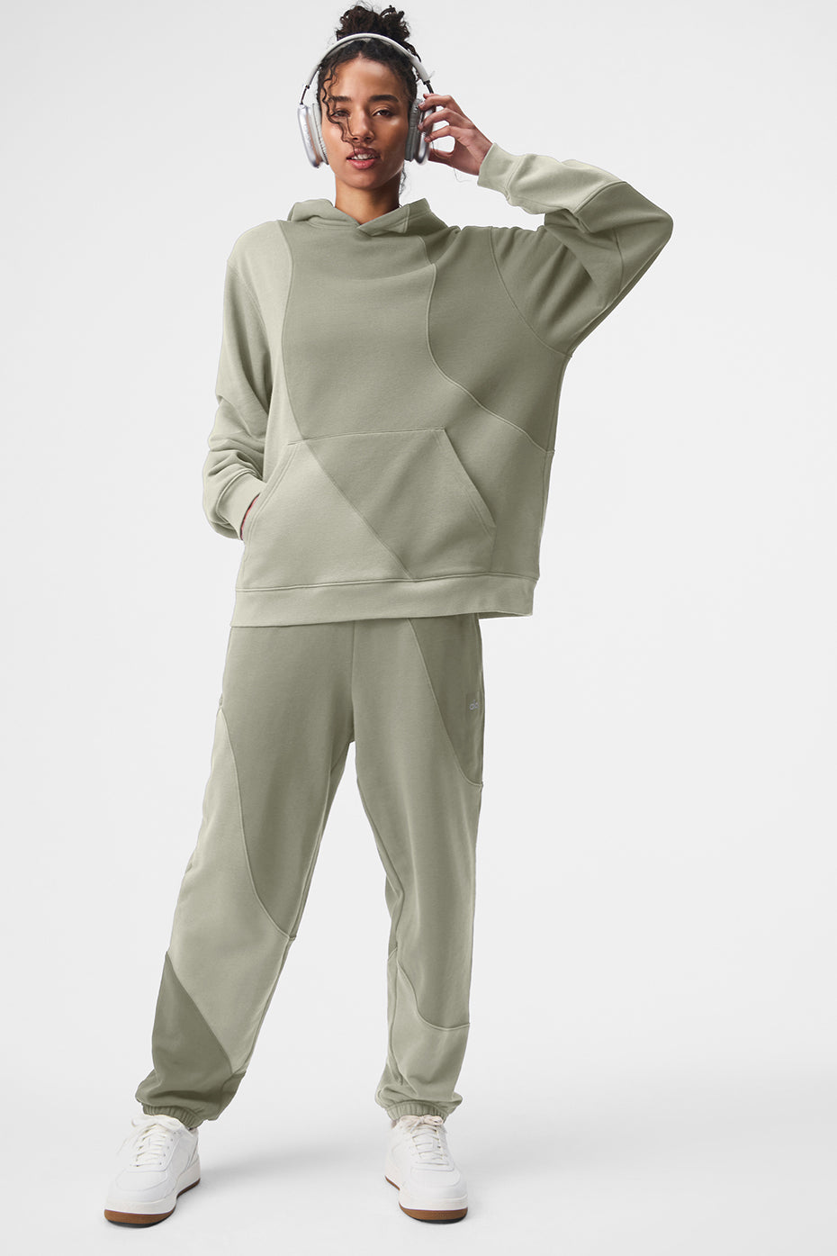 ALO Yoga Make Waves Hoodie - Limestone Tonal - 3