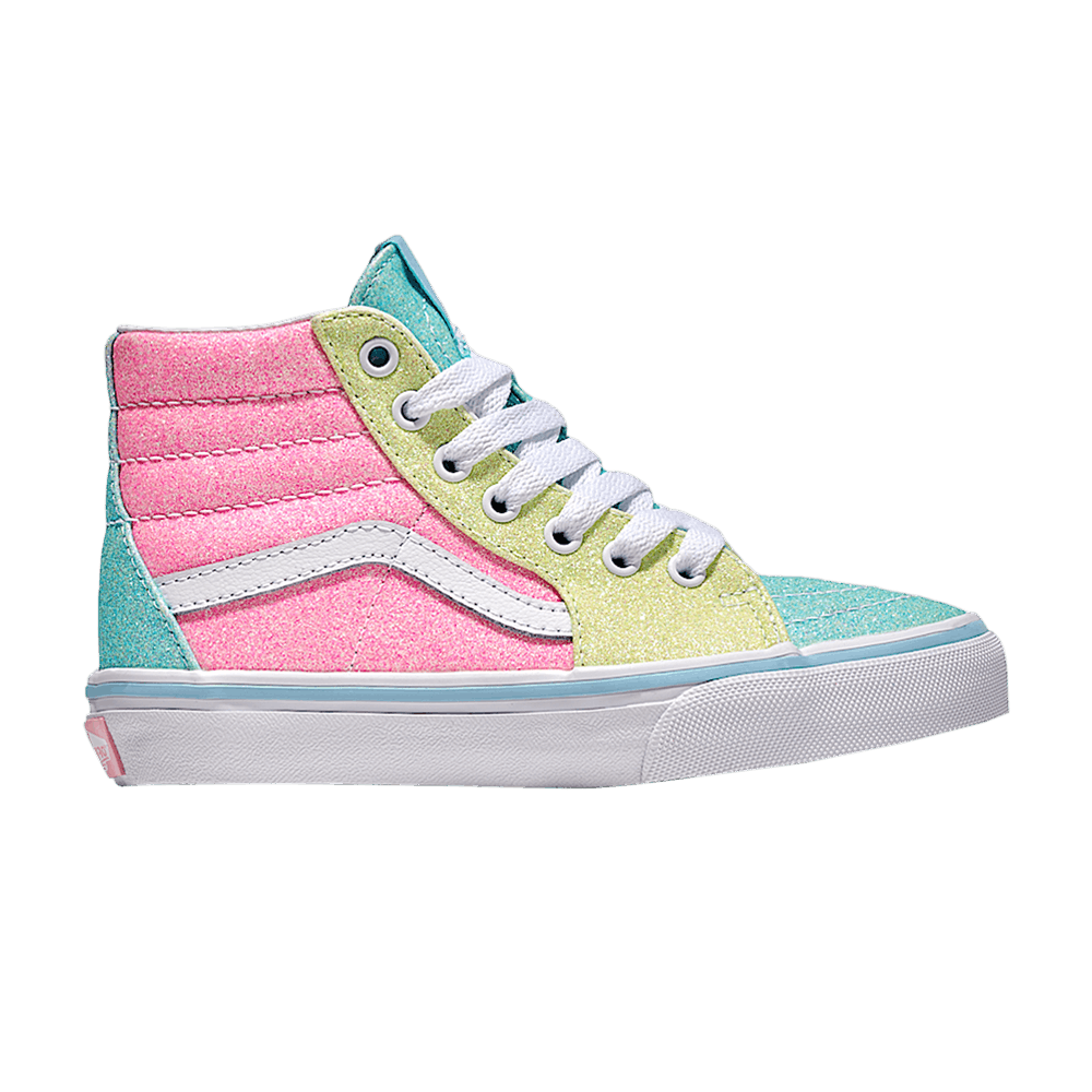 Vans Sk8-Hi Kids - Pastel Pink Yellow Blue Glitter