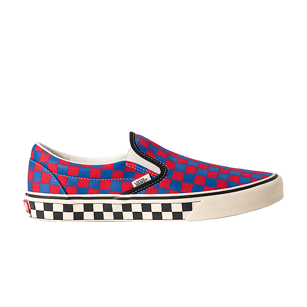 Vans Classic Slip-On - Checkerboard Red Blue