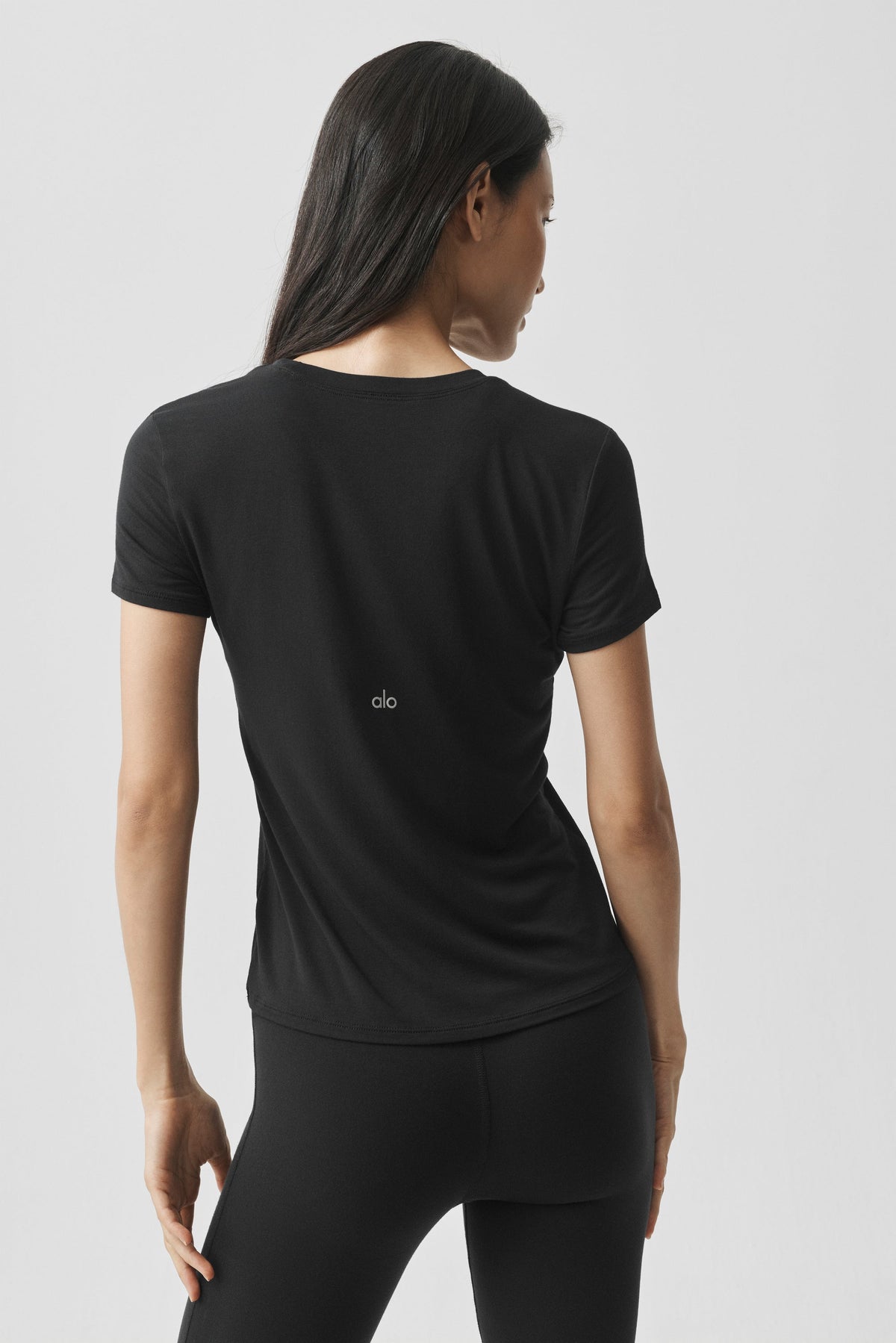 ALO Yoga All Day Short Sleeve - Black - 2