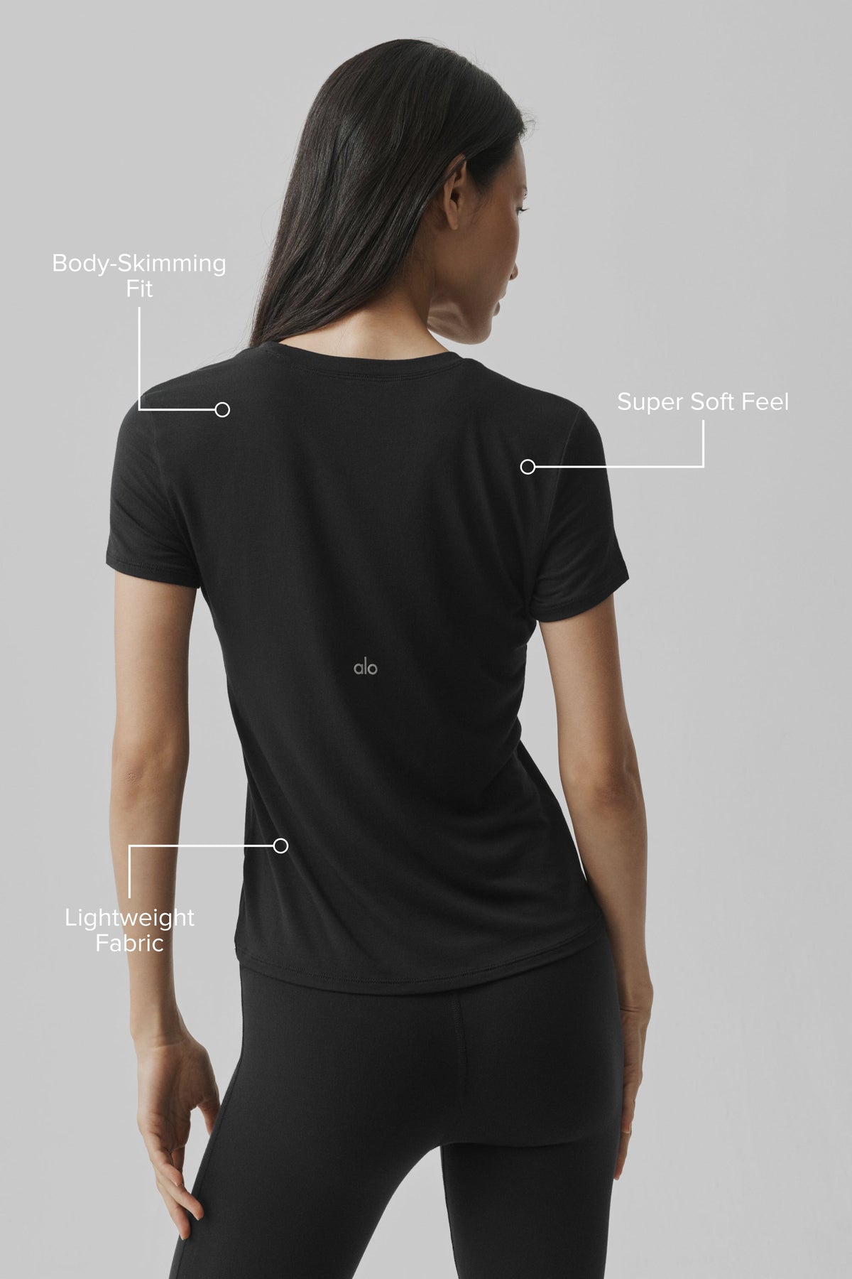 ALO Yoga All Day Short Sleeve - Black - 2