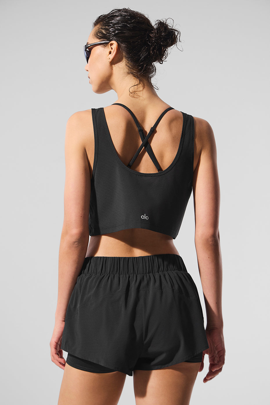 ALO Yoga Cropped Sport Star Tank - Black - 3