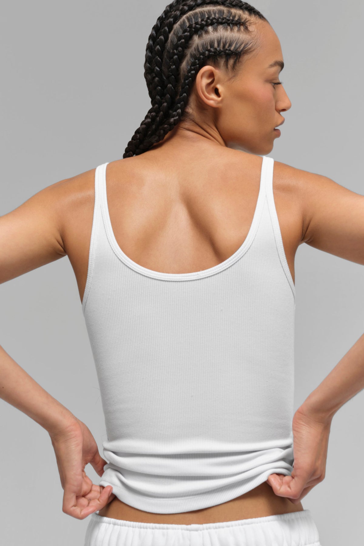 ALO Yoga Ribbed Prosper Tank - White - 2